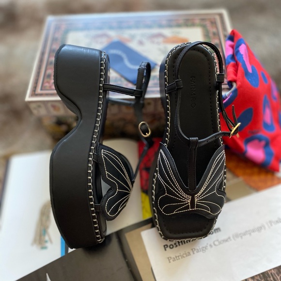 Farm Rio Black Butterfly Flatform sandal - Picture 13 of 13